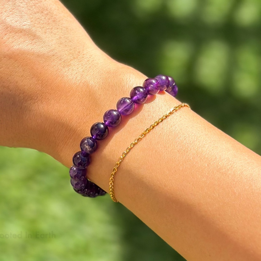 Natural Amethyst Gemstone- Clairity Bracelet